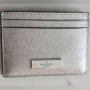 kate spade New York Pink Metallic Card Holder